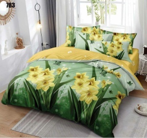 Σετ σεντονιών Daffodil Yellow, 6 τεμαχίων, Φανέλα
