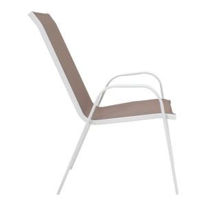Σετ τραπεζαρίας Calan-Ensure, Pako World, Μέταλλο, Λευκό, 120x70x70 cm - Img 4