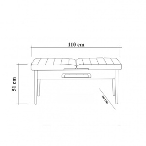 Σετ τραπέζι και καρέκλες 4 τεμάχια Vina 1053 Atlantic Pine-Ανθρακί - Img 9
