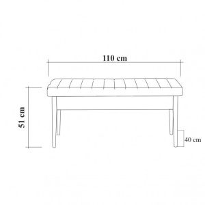 Σετ τραπέζι και καρέκλες 5 τεμάχια Vina 1053 Walnut-Ανθρακί - Img 9