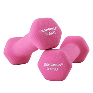 Σετ 2 αλτήρες 2 x 0.5 kg, Songmics, Ροζ, 11.5x5x4.5 cm - Img 2