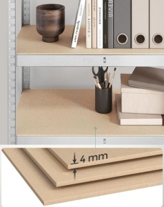 Σετ 2 μεταλλικές ραφιέρες, Songmics, Μαύρο, 520 kg 40 x 80 x 160 cm - Img 8
