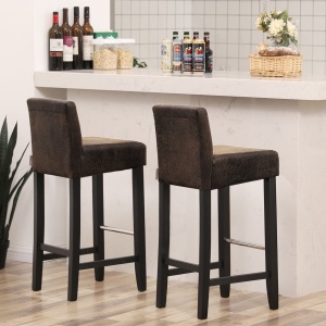 Σετ 2 σκαμπό μπαρ Songmics Καφέ 39x94x41 cm - Img 3