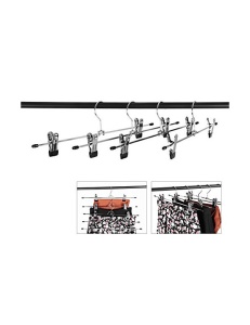 Σετ 20 κρεμάστρες για παντελόνια, Songmics, 31 cm, Ασημί, CRI003-20 - Img 3