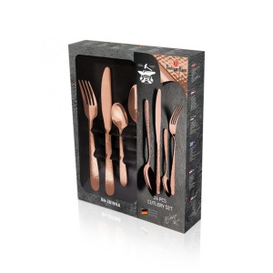 Σετ 24 μαχαιροπίρουνα, φινίρισμα καθρέφτη, Rose Gold - Img 2