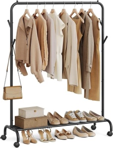 Σταντ Κρεμάστρας Songmics Μαύρο 103.5x39x155 cm