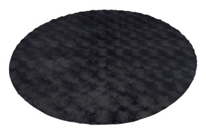 Στρογγυλό Χαλί Diamond Cut Ανθρακί 200x200 cm - Img 2
