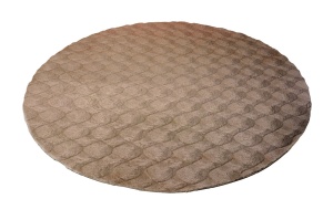 Στρογγυλό Χαλί Diamond Cut Κρεμ 200x200 cm - Img 6