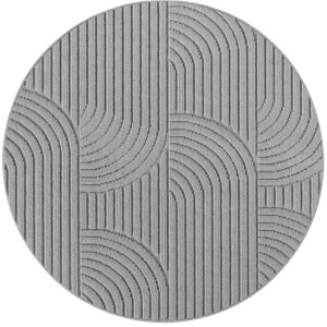 Στρογγυλό Χαλί Helix V2 Ασημί 120x120 cm - Img 2