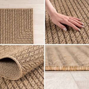 Στρογγυλό Χαλί Timber V4 Μπεζ 120x120 cm - Img 4
