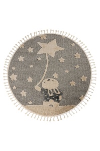 Στρογγυλό Χαλί copii Fano Γκρι 133x133 cm