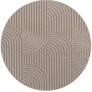 Στρογγυλό Χαλί Helix V2 Μπεζ 120x120 cm - Img 8