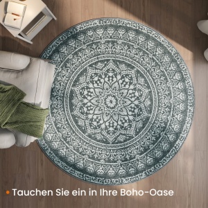 Στρογγυλό Χαλί Songmics Γκρι deschis 160x160 cm - Img 6