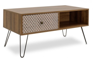Τραπεζάκι σαλονιού Boho Walnut - Μαύρο