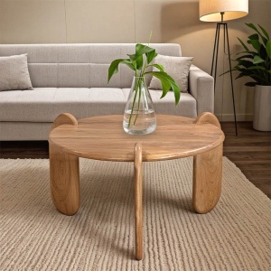 Τραπεζάκι σαλονιού Earten boho Φυσικό 80x80x40 cm