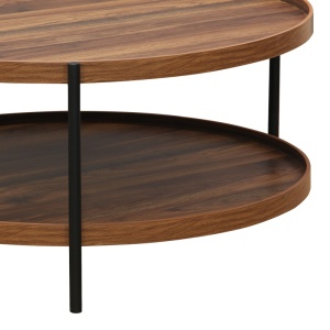 Τραπεζάκι σαλονιού Portogie Pako World Καρυδί 80x80x40 cm - Img 3