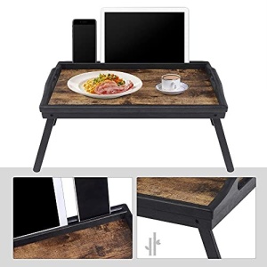 Τραπεζάκι laptop, Songmics, Μαύρο, 42×30×22 cm - Img 4