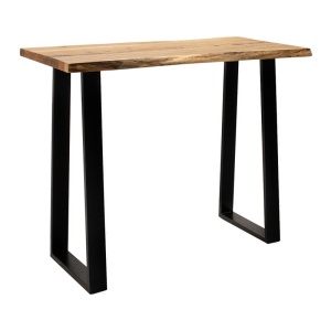 Τραπέζι μπαρ Miles Boho, Pako Word, μασίφ ξύλο, πάχος 3.7 cm, Natural, 120x53x97 cm