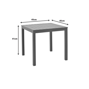 Τραπέζι παραλίας Kliton, Pako World, αλουμίνιο, Μαύρο, 45x45x41 cm - Img 4