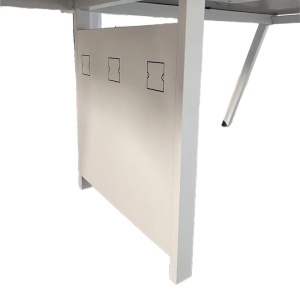 Τραπέζι συνεδριάσεων Armadi, Pako World, Γκρι-Λευκό, 240x120x75 cm - Img 6