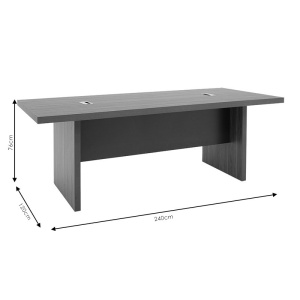 Τραπέζι συνεδριάσεων Oscar 5 cm Καρυδί-Ανθρακί 240x120x76 cm - Img 6
