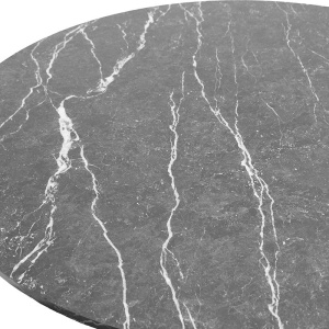 Τραπέζι Gianno όψη μαρμάρου Μαύρο-μαύρο πόδι D120x76 cm - Img 2