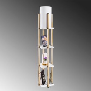 Φωτιστικό Δαπέδου 7119-White, Gold Λευκό/Χρυσό - Img 2