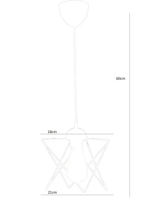 Φωτιστικό οροφής 205 Μαύρο 18x21x60 cm - Img 3