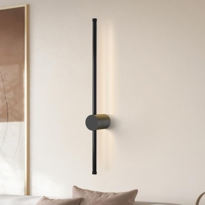 Φωτιστικό Τοίχου LED Eftenbo, Μαύρο, 8x8x80 cm - Img 2