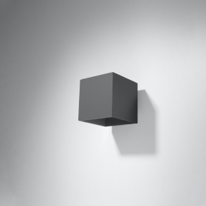 Φωτιστικό τοίχου Quad, Ανθρακί, 10x12x10 cm - Img 2
