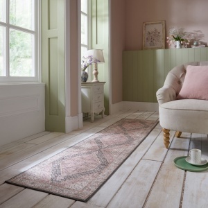 Χαλί διάδρομος Briony Traditional Ροζ 60x230 cm, Flair Rugs