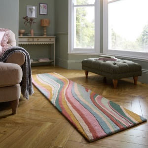 Χαλί Διαδρόμου Abstract Flow Ροζ 60x230 cm, Flair Rugs