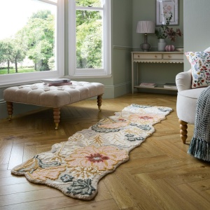 Χαλί Διαδρόμου Daphne Shaped Floral Ροζ 60x230 cm, Flair Rugs
