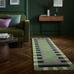 Χαλί Διαδρόμου Lois Scallop Kai Wool Ροζ 60X230 cm, Flair Rugs