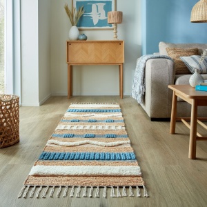 Χαλί Διαδρόμου Medina Jute Μπλε 60x230 cm, Flair Rugs