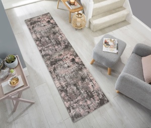 Χαλί Διαδρόμου Wonderlust Γκρι/Ροζ 80X300 cm, Flair Rugs