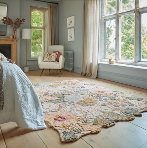 Χαλί Daphne Shaped Floral Ροζ 160x230 cm, Flair Rugs