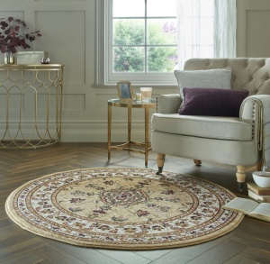 Χαλί Sherborne Μπεζ 133X133 cm, rotund, Flair Rugs