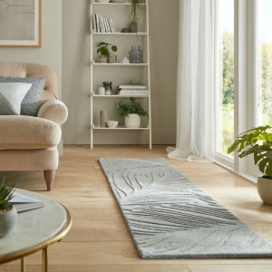 Χαλί Διαδρόμου Lino Leaf Γκρι 60X230 cm, Flair Rugs