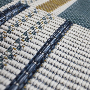 Χαλί Διαδρόμου Rosco Geo Outdoor Μπλε 80x230 cm, Flair Rugs - Img 4