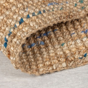 Χαλί Διαδρόμου Sarita Jute Boucle Natural Μπλε 60X300 cm, Flair Rugs - Img 4