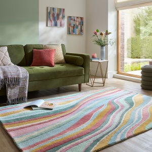 Χαλί Abstract Flow Ανοιχτό Μπλε 160x230 cm, Flair Rugs