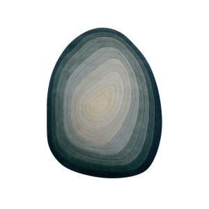 Χαλί oval Puddle Ombre Wool Μπλε 160x230 cm, Flair Rugs - Img 6