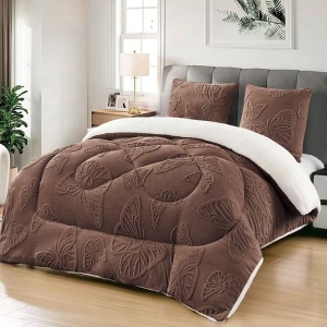 Χοντρό πάπλωμα Cocolino με γουνάκι Buffy V29 Καφέ 4.5kg, 200x230