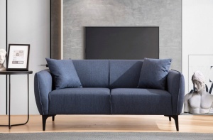 2θέσιος καναπές Naura Navy Μπλε 185x55 cm