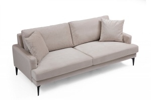2θέσιος καναπές Leyla Ανοιχτό Γκρι 180x63 cm - Img 3