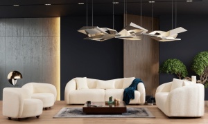 3θέσιος καναπές Venedik Κρεμ 236x76x91 cm - Img 3