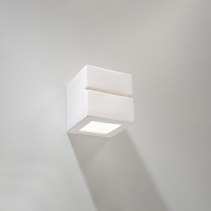 Aplica Leo Line din ceramica Alb 14x14x14 cm - Img 2