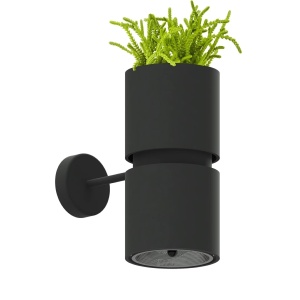 Aplica perete Kukkia Negru 12x20x24 cm