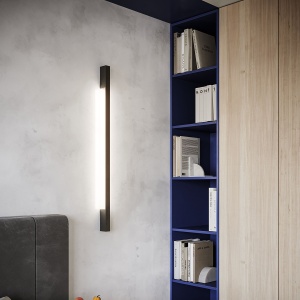 Aplica perete LED Sappo Negru 3000K 4x6.5x150 cm - Img 11